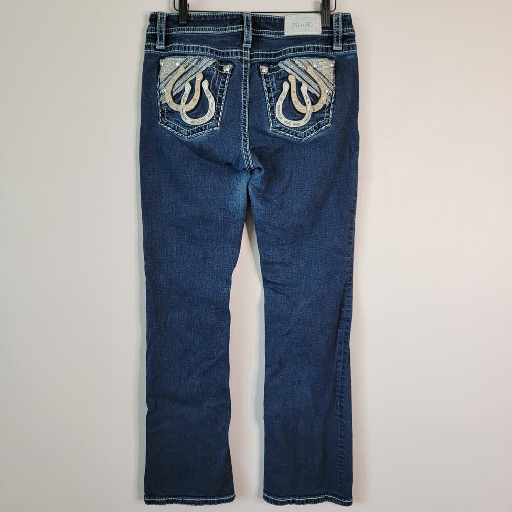 Miss Me Horseshoe Low Rise Bootcut Dark Jeans Sz 29 Cowgirl Western Equestrian